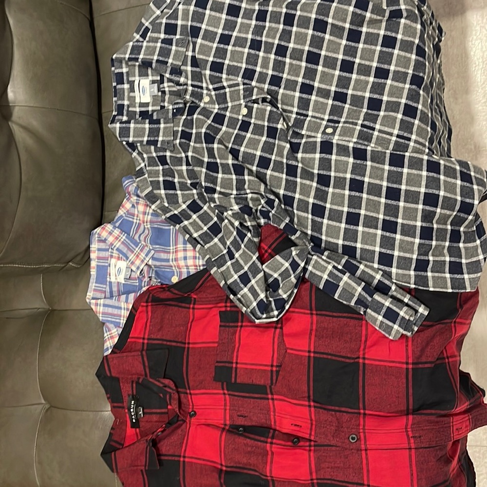 Lot of 3 Flannel Shirts (button up)